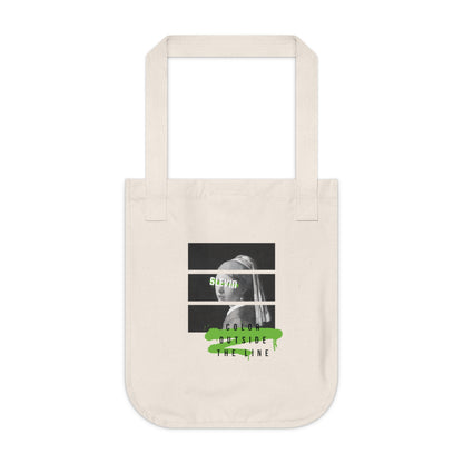 Pop Art Organic Girl With A Pearl Earring Canvas Tote Bag