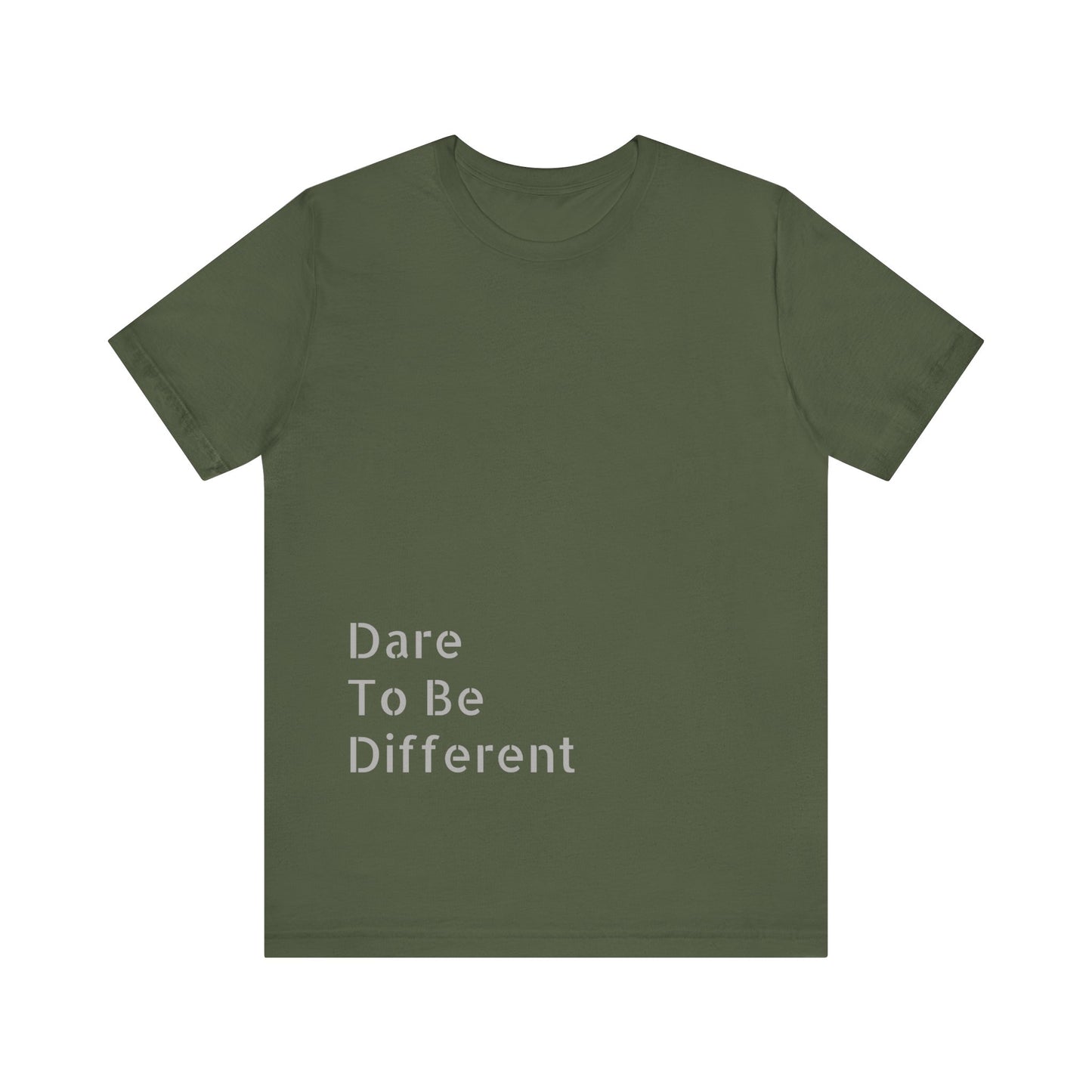 Inspirational Unisex "Dare To Be Different" soft graphic cotton t-shirt