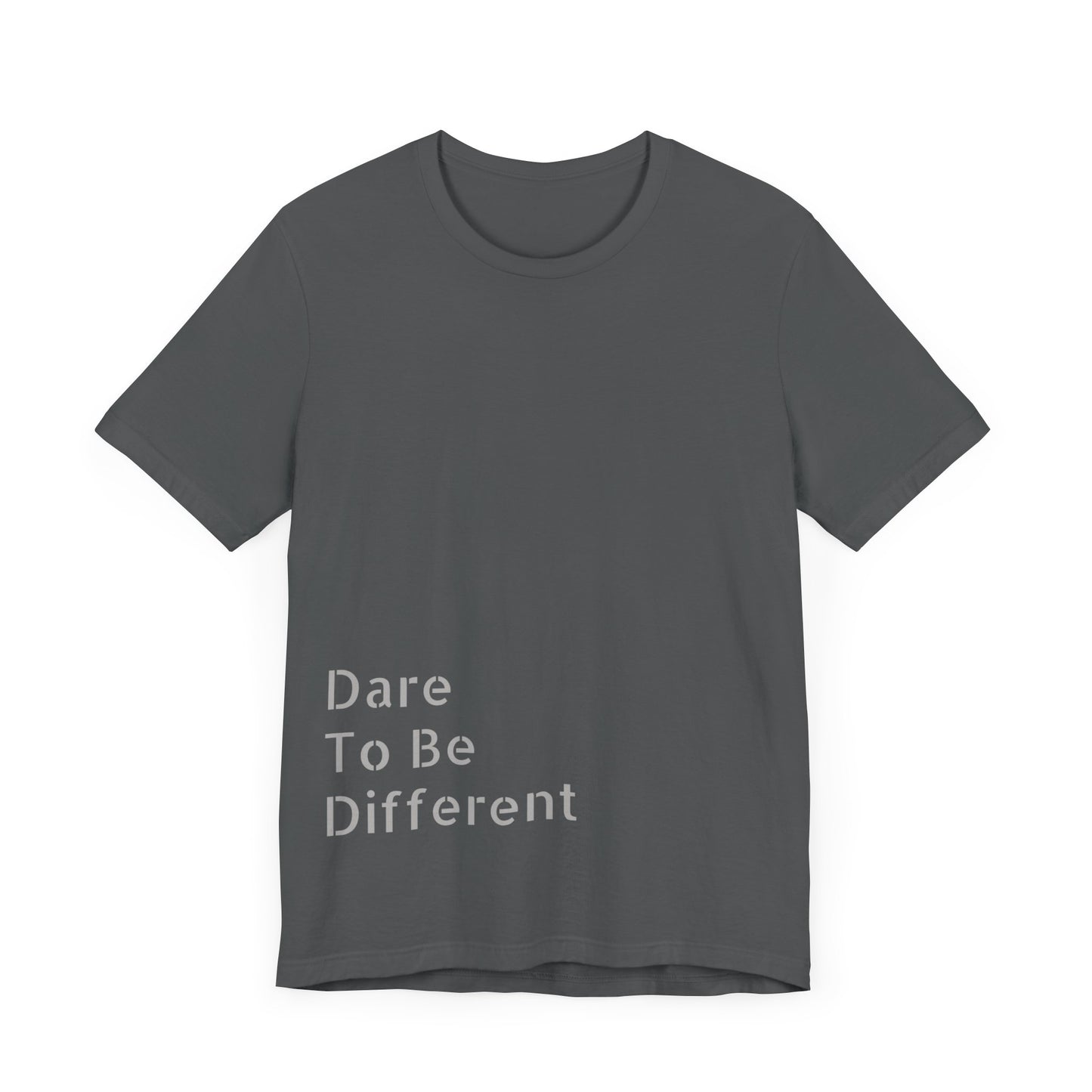 Inspirational Unisex "Dare To Be Different" soft graphic cotton t-shirt