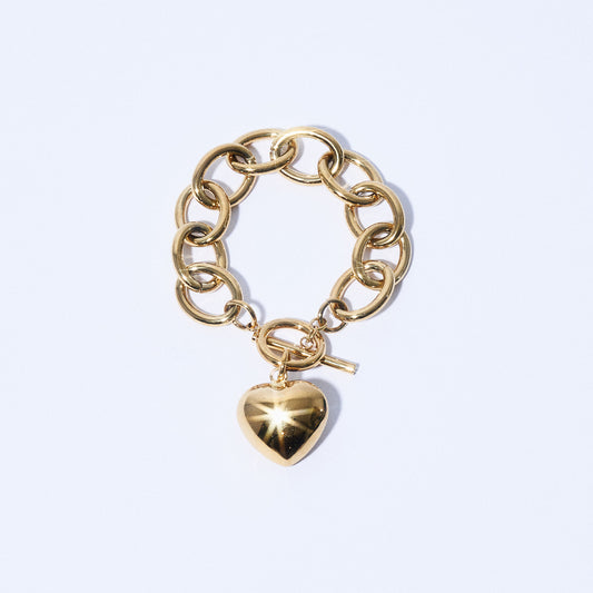 Heart Big Ring Bracelet