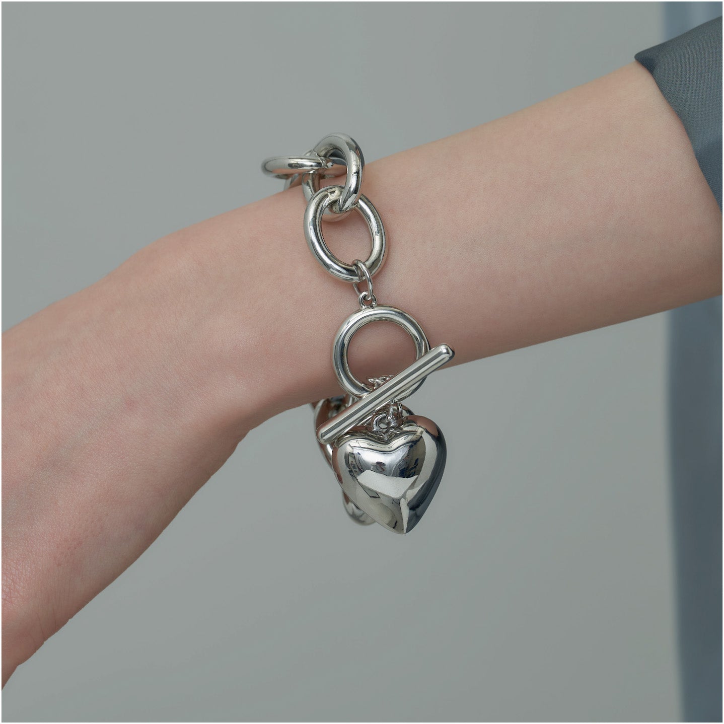 Heart Big Ring Bracelet