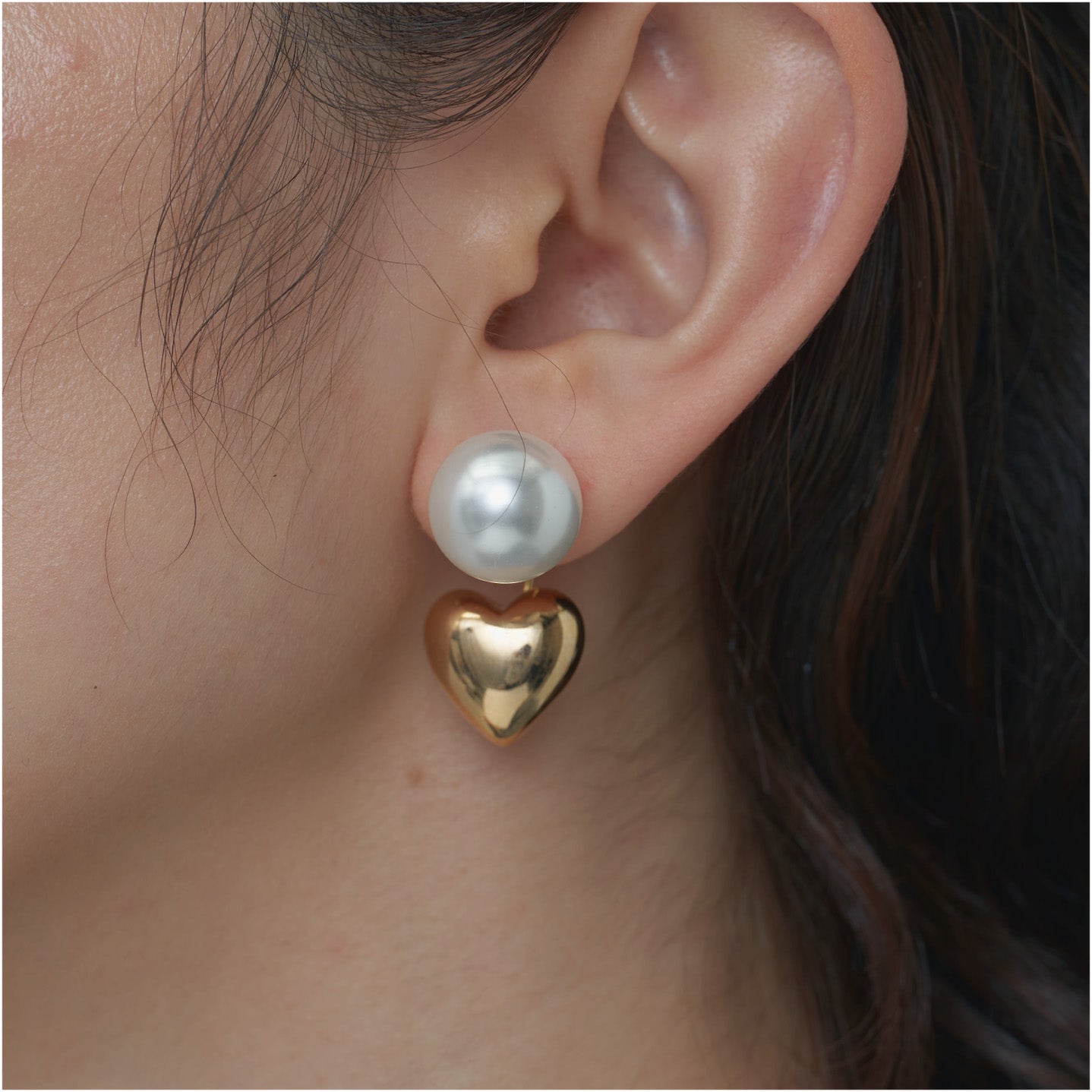 Pure Heart & Pearl Earrings