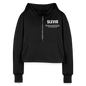 Women’s Cropped Half Zip Hoodie - black