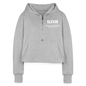 Women’s Cropped Half Zip Hoodie - heather gray